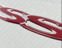 Cruisers Yachts Express Chrome/Red Raised Domed 3D Decal 17.5" x 2.5" 1pcs.